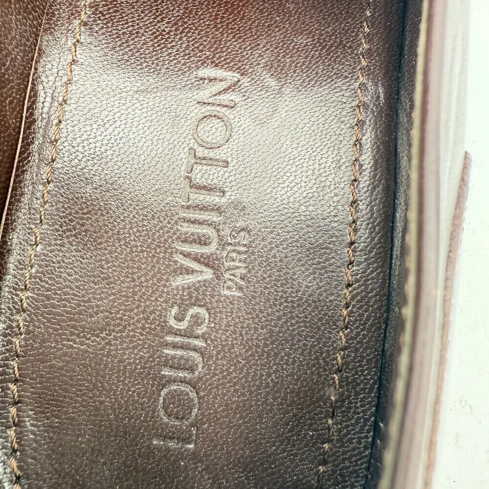 Louis Vuitton Men Size UK 8.5 US 9.5 Brown Leather Penny Loafer Dress Shoes - Picture 11 of 14